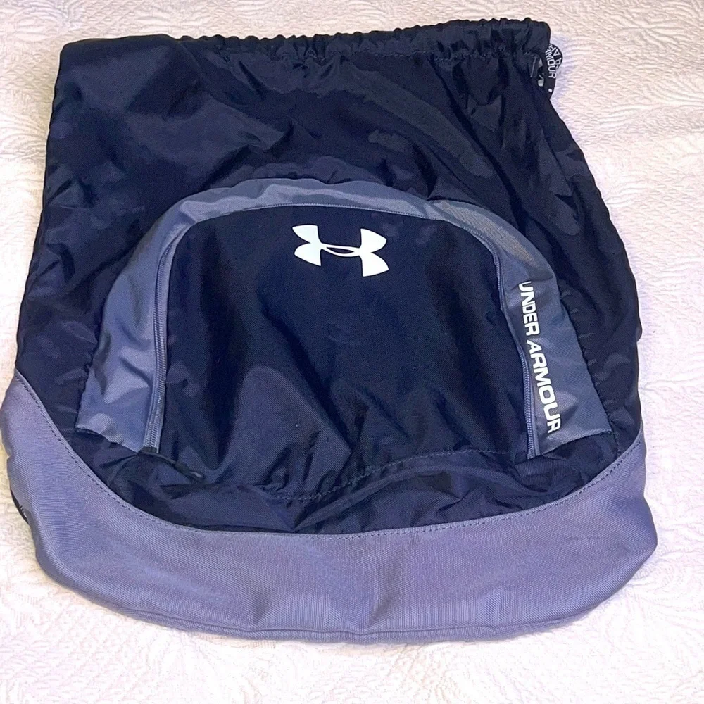 🔥Under Armour Drawstring Backpack Sport Gym Sack Bag School Clothes Shoes…
